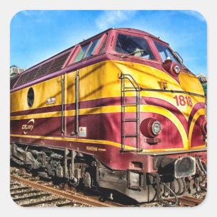 Vintage Locomotive Train Sticker