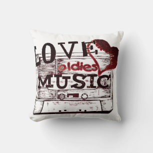 Vintage Lodies vieux musique Coussin