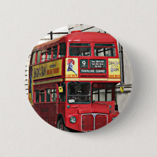 Vintage London Bus 2 Inch Round Button
