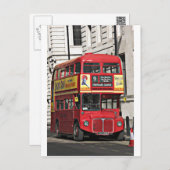 Vintage London Bus Postcard (Front/Back)