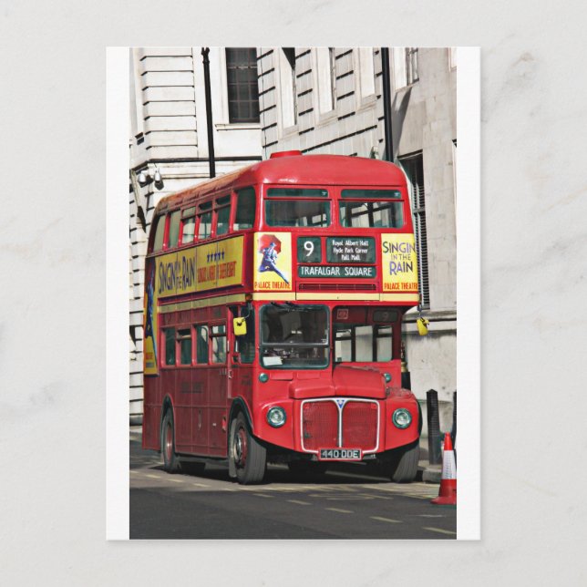Vintage London Bus Postcard (Front)