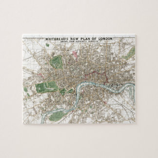 Vintage London City Plan Old Antique Jigsaw Puzzle