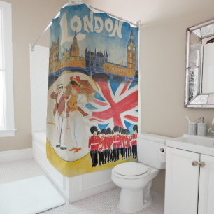 Vintage London England Watercolor Art Home Decor