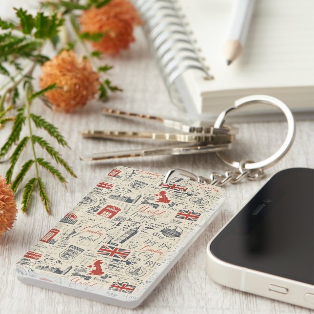 Vintage London Keychain (Front Right)