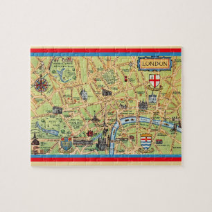 Vintage London Map 8x10 Puzzle