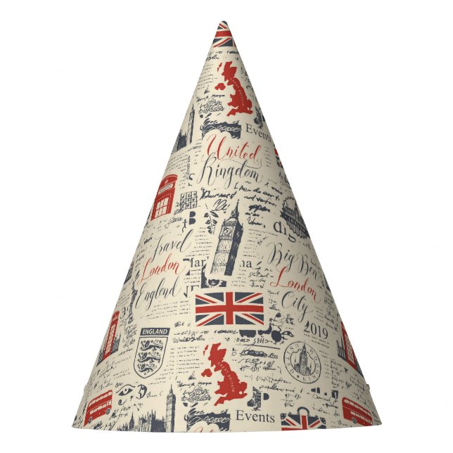 Vintage London Party Hat (Front)