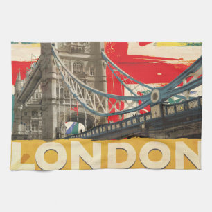 Vintage London Poster Kitchen Towel