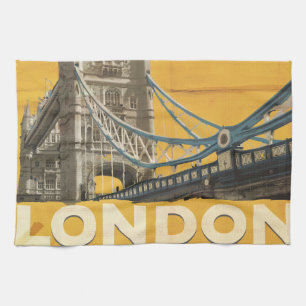 Vintage London Poster Kitchen Towel