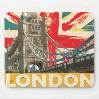 Vintage London Poster Mouse Pad