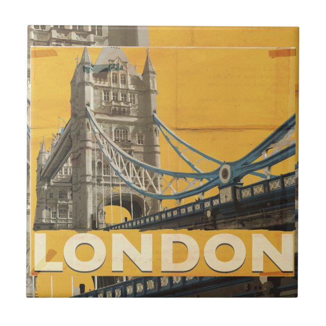 Vintage London Poster Tile (Front)