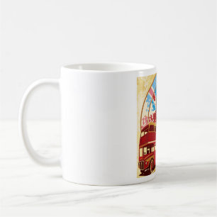 Vintage London Red Double Decker Bus Coffee Mug