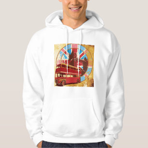Vintage London Red Double Decker Bus Hoodie