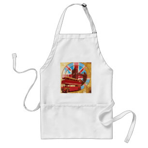 Vintage London Red Double Decker Bus Standard Apron