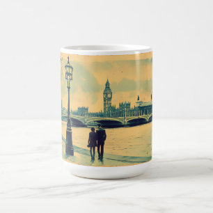 Vintage London Scene Coffee Mug – Perfect for Trav