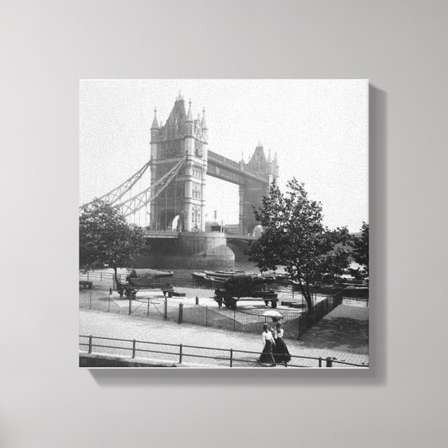 Vintage London Tower Bridge, River Thames print (Front)