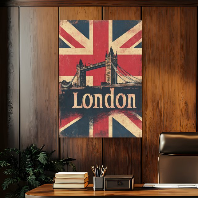 Vintage London Tower Bridge Travel Poster (Creator Uploaded)