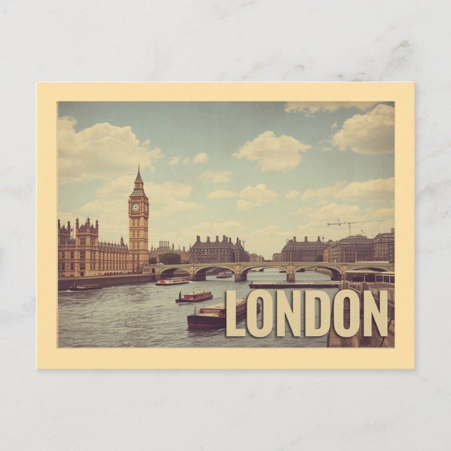 Vintage London Travel Postcard (Front)