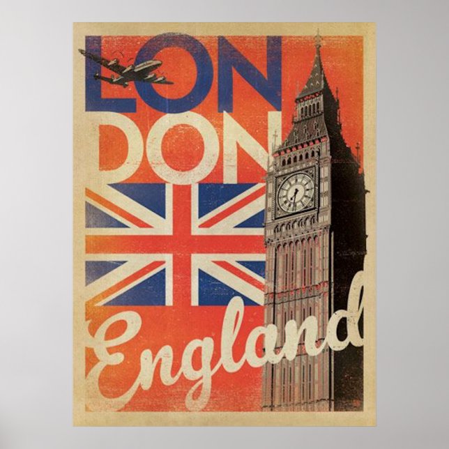 Vintage London Travel Poster (Front)
