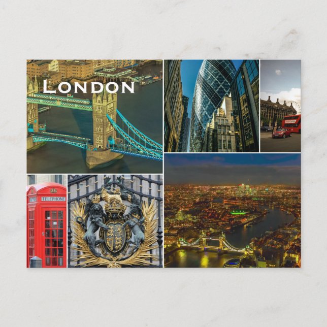 Vintage London Travel Tourism Postcard (Front)