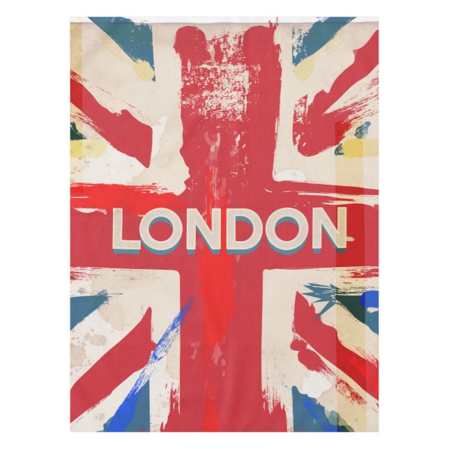Vintage London Union Poster Tablecloth (Front)