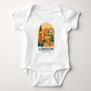 Vintage Londres Angleterre Body Bébé Voyage Rétro