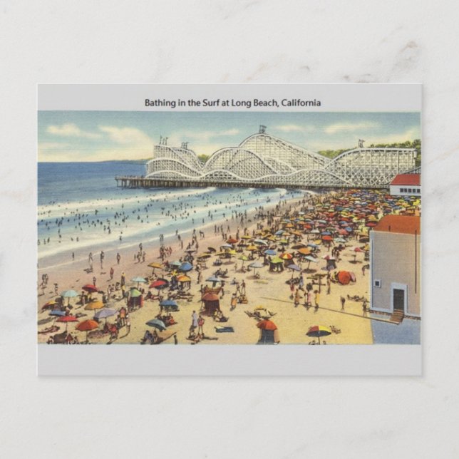 Vintage Long Beach California Postcard (Front)