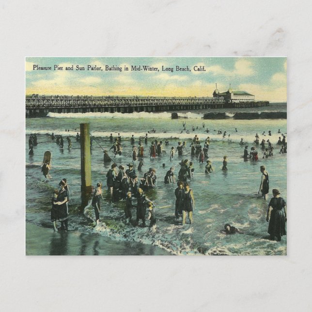 Vintage Long Beach California Postcard (Front)