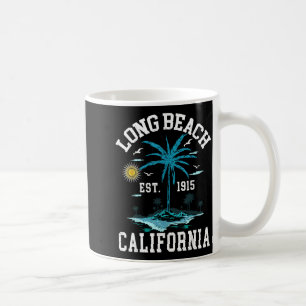 Vintage Long Beach California Retro CA Sunset Coffee Mug