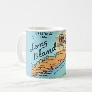 Vintage Long Island Map Mug