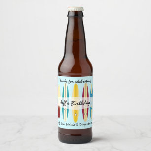 Vintage Longboards Beer Bottle Label