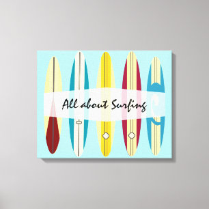 Vintage Longboards Canvas Print