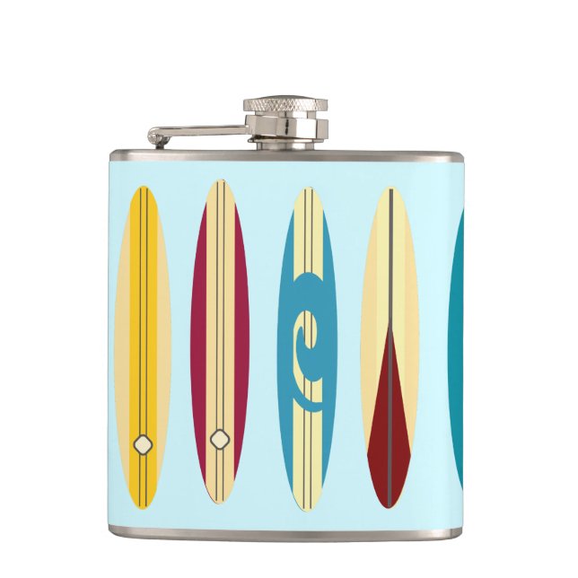Vintage Longboards Hip Flask (Front)