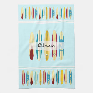 Vintage Longboards Kitchen Towel