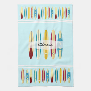 Vintage Longboards Kitchen Towel