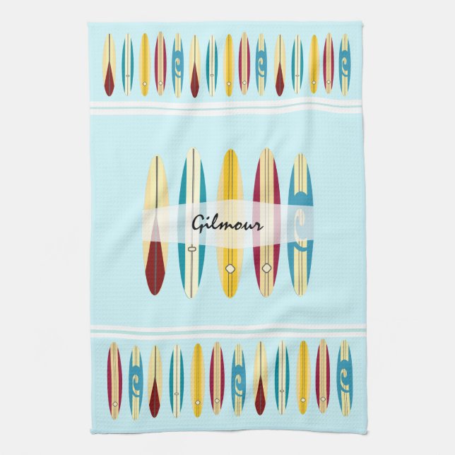 Vintage Longboards Kitchen Towel (Vertical)