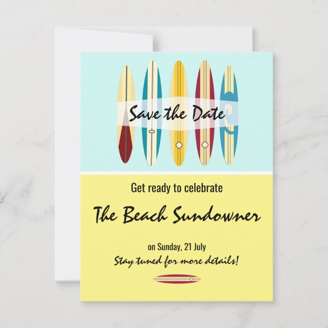 Vintage Longboards Save The Date (Front)