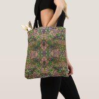 Vintage Look Abstract Coleus Leaves Tote Bag