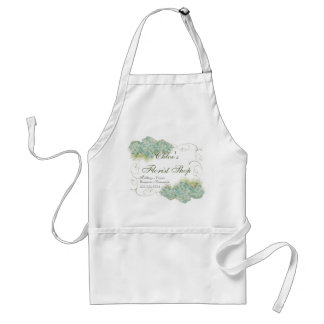 Vintage Look Aqua Hydrangea - Business Aprons