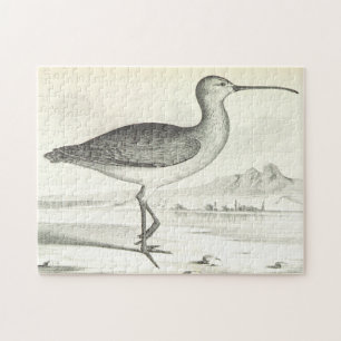 Vintage Look, Bird Standing on the Ground Puzzle