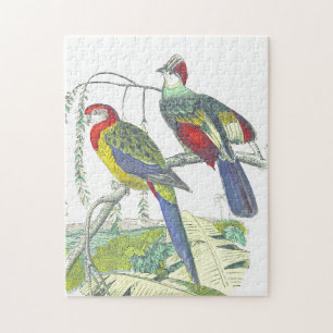 Vintage Look, Birds Perched on a Branch Puzzle