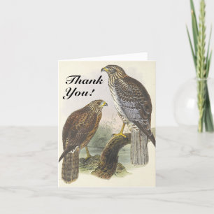 Vintage Look Birds "Thank You!" Card
