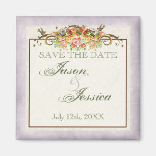 Vintage Look Blue Hydrangea - Mariage In - Aimant