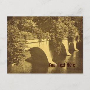 Vintage Look Bridge Of Flowers Customizable Postca Postcard