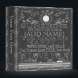 Vintage Look Custom Chalkboard Sunshine Binder<br><div class="desc">Customize this cute vintage look chalkboard artwork to make a personalized gift they will cherish. Art by Amelia Carrie</div>