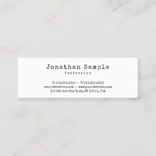 Vintage Look Design Minimalist Plain Trendy Retro Mini Business Card
