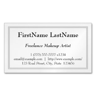 Vintage Look Freelance Makeup Artist Magnetic Business Card