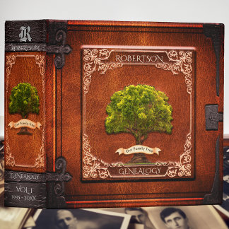 Vintage Look Genealogy Family Tree Binder