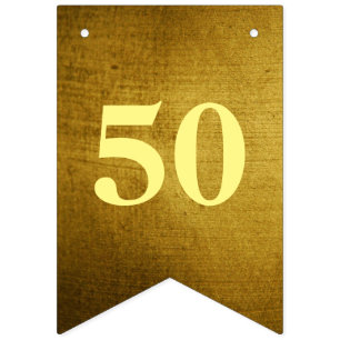 Vintage-Look gold used Bunting Flags