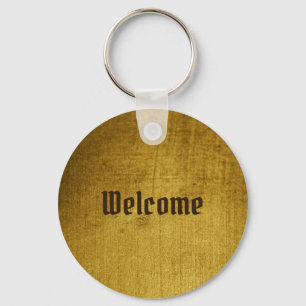 Vintage-Look gold used. Vintage Art Keychain