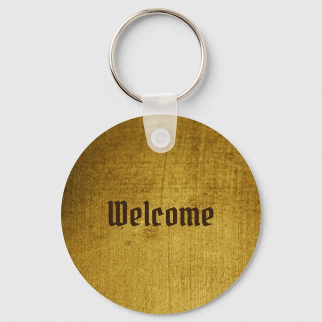 Vintage-Look gold used. Vintage Art Keychain (Front)